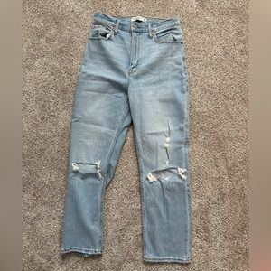 Abercrombie Ankle Straight Ultra High Rise Curve Love